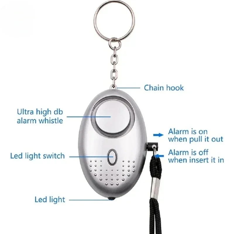 1/2Pcs Self Defense Alarm Anti - Personal Alarm Keychain recension och pris