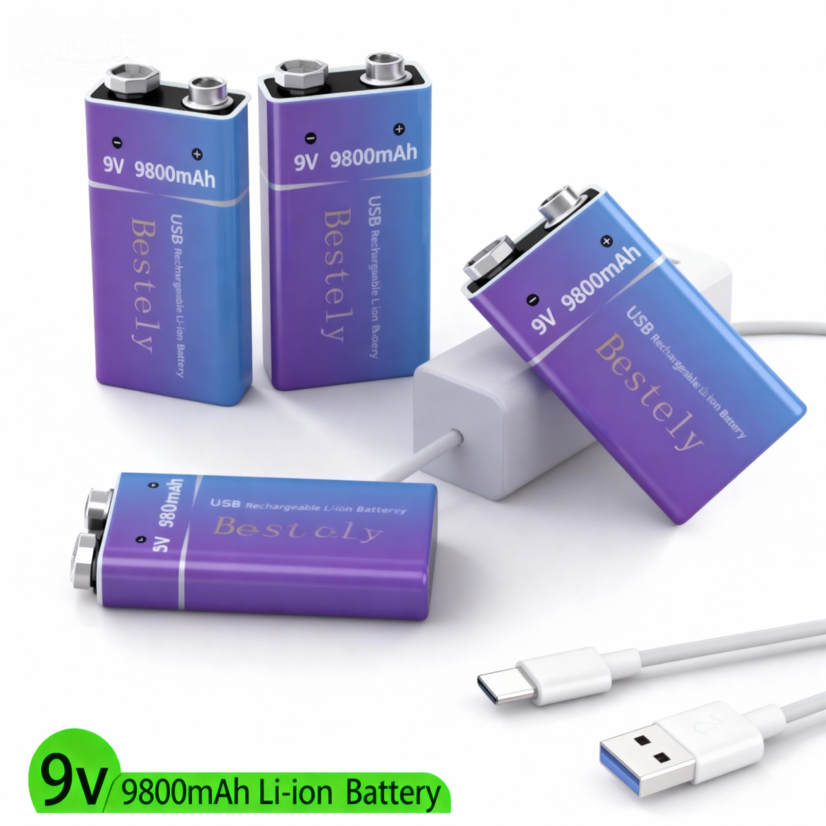 New 9V Rechargeable Li-ion Bat - Smoke Detector Interconnected recension och pris